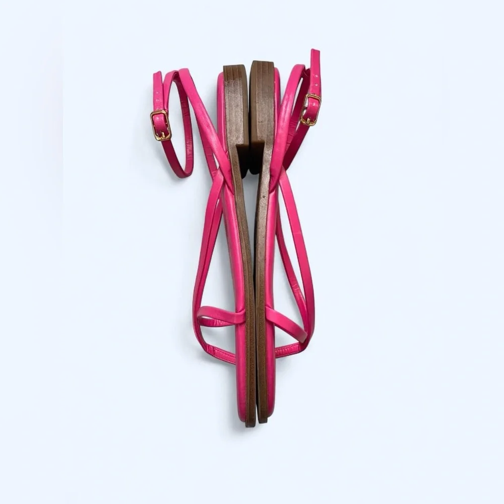 Pink vegan leather sandals with adjustable straps Vida by Cushionaire size 8.5 - Picture 4 of 6